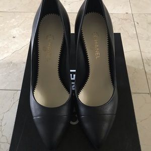 Chanel black lambskin pumps (NWT)